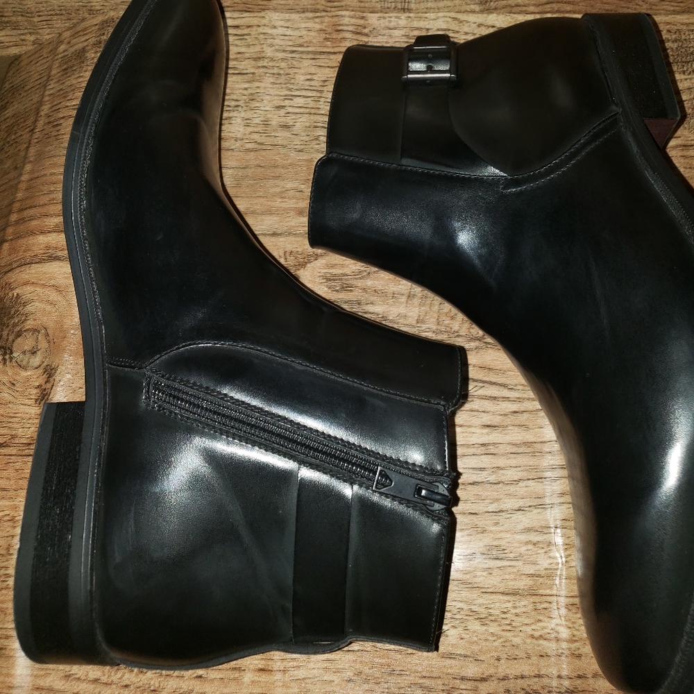 Kenneth Cole Unlisted Men's Black Leather Boots - Picture 3 of 6